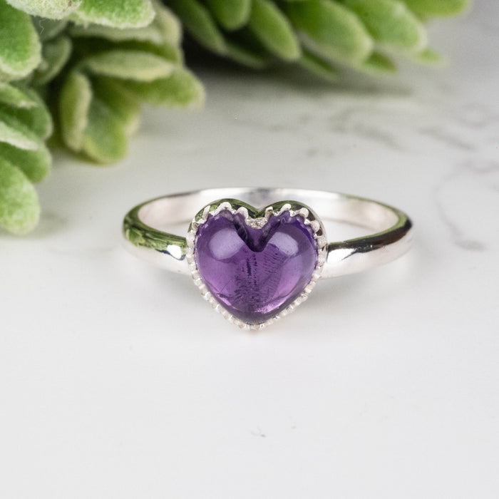 Amethyst Ring 8mm Size 9 - InnerVision Crystals