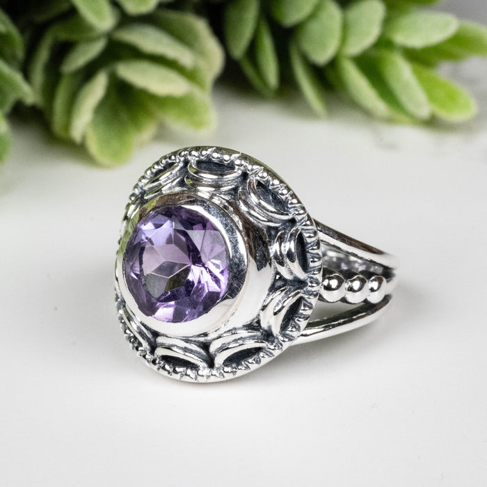 Amethyst Ring 9x7mm Size 6 - InnerVision Crystals