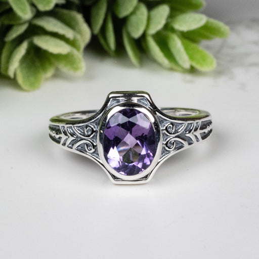 Amethyst Ring 9x7mm Size 9 - InnerVision Crystals