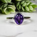 Amethyst Ring 9x7mm Size 9 - InnerVision Crystals