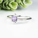 Amethyst + White Topaz Ring 4.5mm Size 10 - InnerVision Crystals