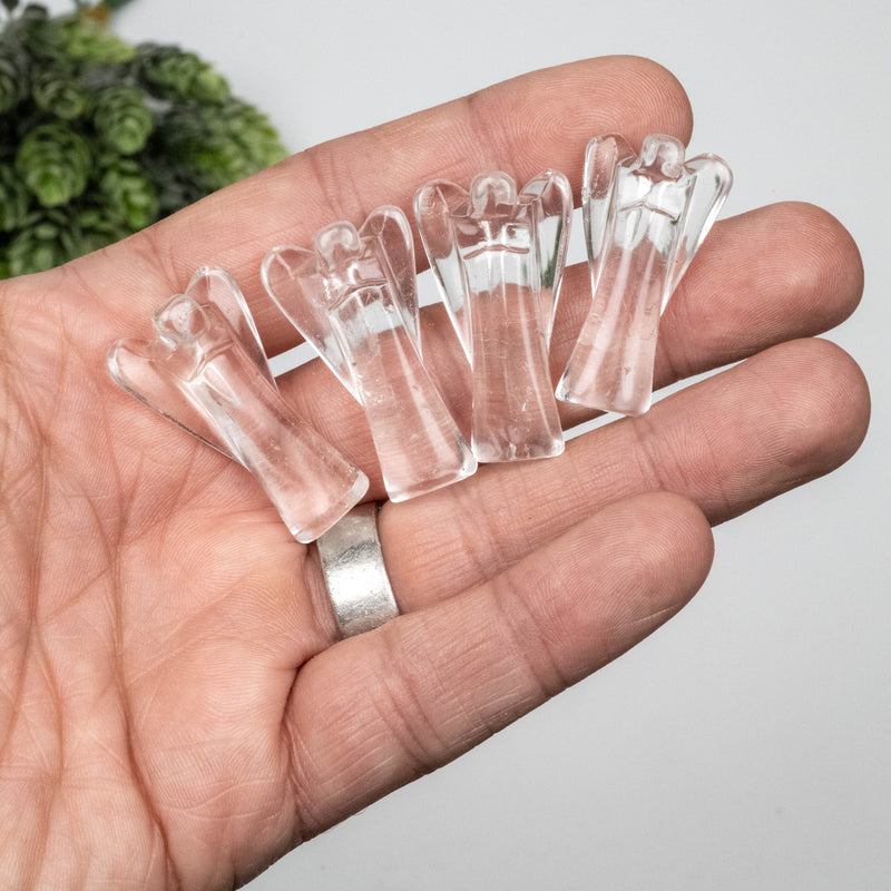 Quartz Angel Carving | Lemurian or Rose Quartz