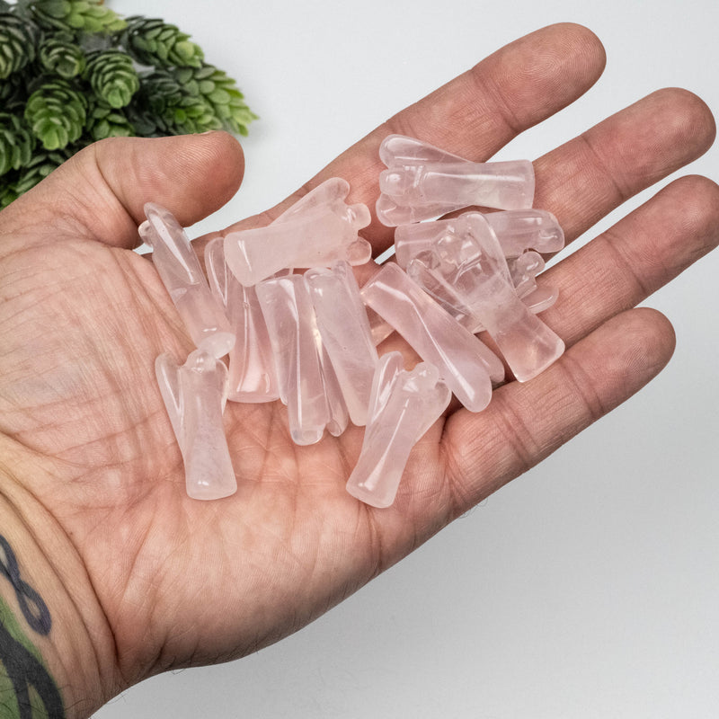 Quartz Angel Carving | Lemurian or Rose Quartz