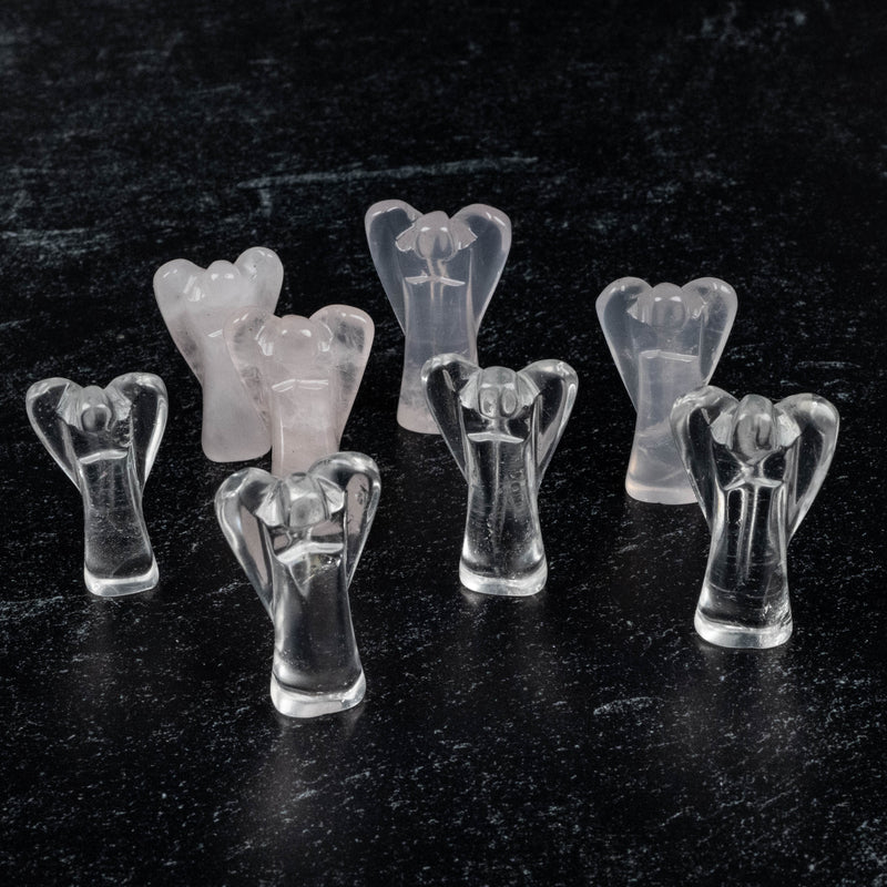 Quartz Angel Carving | Lemurian or Rose Quartz