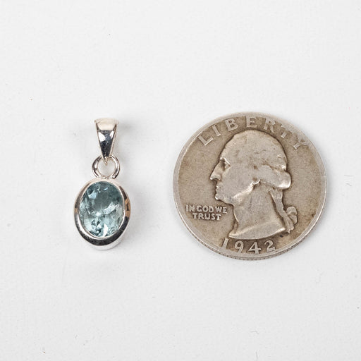 Aquamarine Pendant 2.26 g 20x9mm - InnerVision Crystals