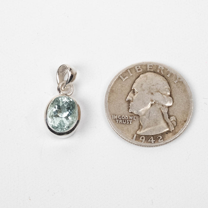 Aquamarine Pendant 2.51 g 20x9mm - InnerVision Crystals
