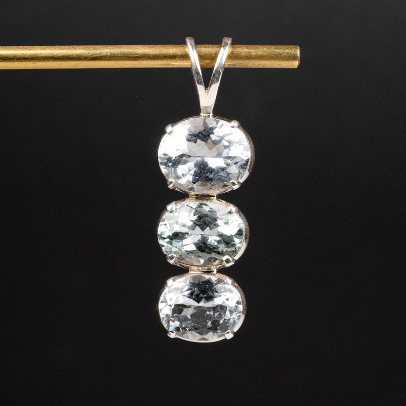 Aquamarine Pendant 3.56 g 38x12mm - InnerVision Crystals