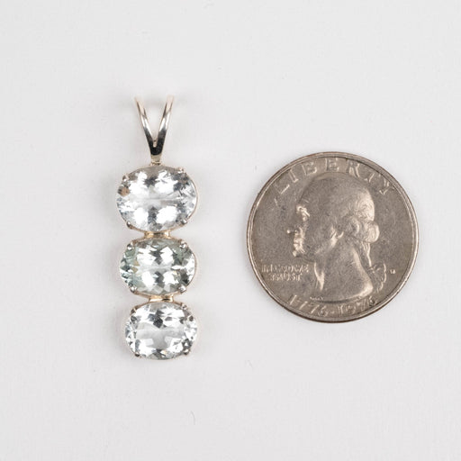 Aquamarine Pendant 3.56 g 38x12mm - InnerVision Crystals