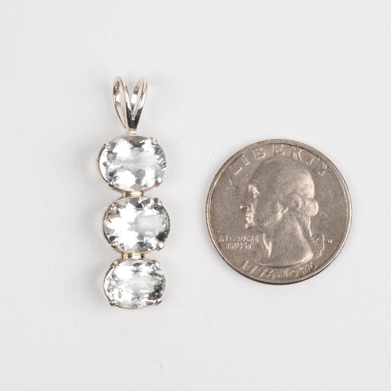 Aquamarine Pendant 3.75 g 38x12mm - InnerVision Crystals