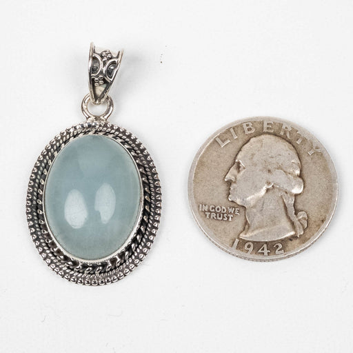 Aquamarine Pendant 9.41 g 38x21mm - InnerVision Crystals