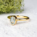 Aquamarine Ring 6x4mm Size 4 .925 Silver + 18k Gold - InnerVision Crystals