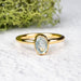 Aquamarine Ring 6x4mm Size 4 .925 Silver + 18k Gold - InnerVision Crystals