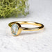 Aquamarine Ring 6x4mm Size 7 .925 Silver + 18k Gold - InnerVision Crystals