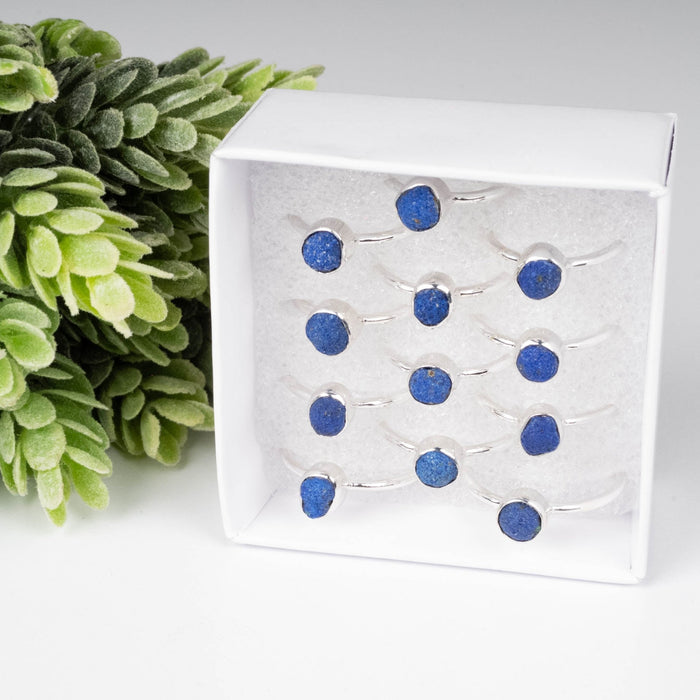 Azurite Blueberry Ring .925 Silver - InnerVision Crystals