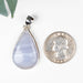 Blue Lace Agate Pendant 8.18 g 41x21mm .925 Silver - InnerVision Crystals