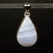Blue Lace Agate Pendant 8.18 g 41x21mm .925 Silver - InnerVision Crystals