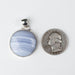Blue Lace Agate Pendant 8.32 g 35x25mm - InnerVision Crystals