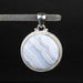 Blue Lace Agate Pendant 8.34 g 40x28mm - InnerVision Crystals