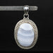 Blue Lace Agate Pendant 8.43 g 44x24mm - InnerVision Crystals