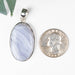 Blue Lace Agate Pendant 8.68 g 44x21mm .925 Silver - InnerVision Crystals