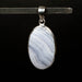 Blue Lace Agate Pendant 8.68 g 44x21mm .925 Silver - InnerVision Crystals