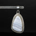 Blue Lace Agate Pendant 9.31 g 46x23mm - InnerVision Crystals