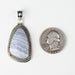 Blue Lace Agate Pendant 9.31 g 46x23mm - InnerVision Crystals