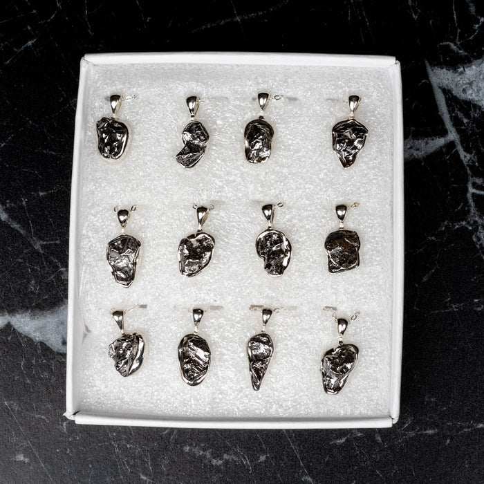 Campo del Cielo Meteorite Pendant + 18" Chain .925 Silver - InnerVision Crystals