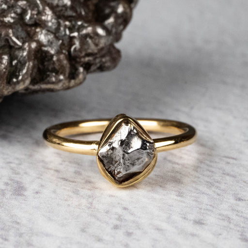 Campo del Cielo Meteorite Ring .925 Silver + 18k Gold - InnerVision Crystals