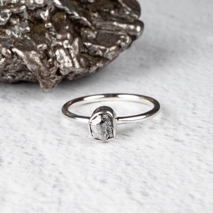 Campo del Cielo Meteorite Ring .925 Silver - InnerVision Crystals