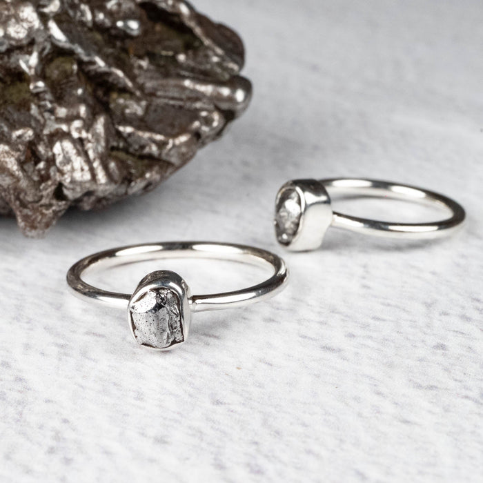 Campo del Cielo Meteorite Ring .925 Silver - InnerVision Crystals