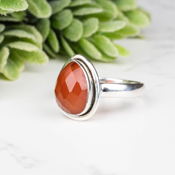 Carnelian Ring 10x7mm Size 6 - InnerVision Crystals