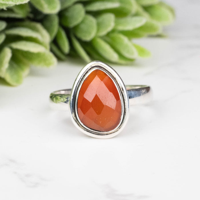 Carnelian Ring 10x7mm Size 6 - InnerVision Crystals