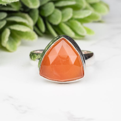 Carnelian Ring 12mm Size 6 - InnerVision Crystals