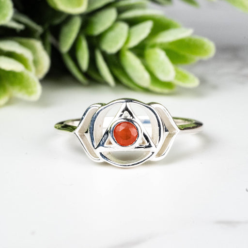 Carnelian Ring 2.5mm Size 7 - InnerVision Crystals