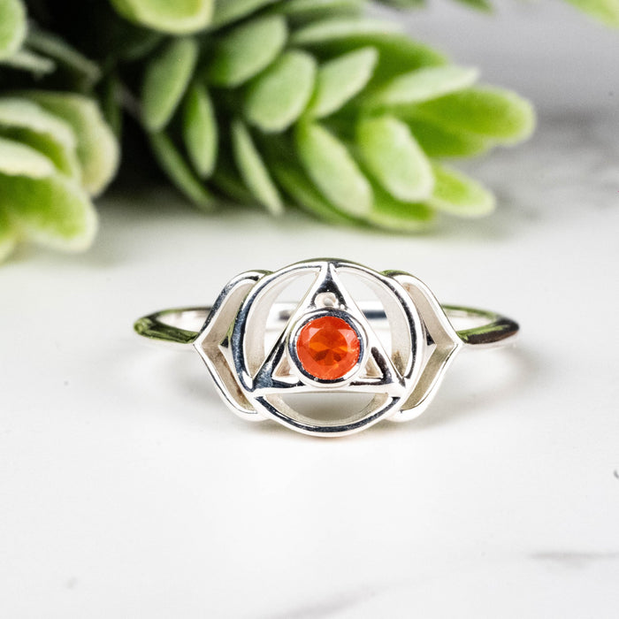 Carnelian Ring 2.5mm Size 7 - InnerVision Crystals