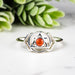 Carnelian Ring 2.5mm Size 7 - InnerVision Crystals