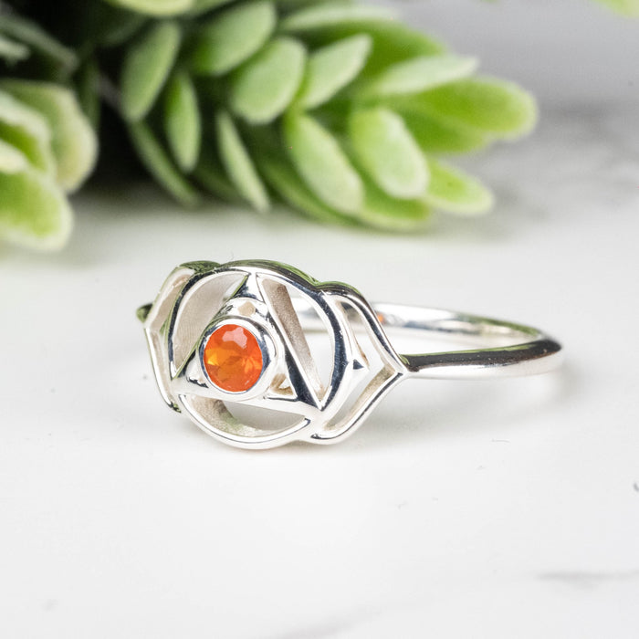 Carnelian Ring 2.5mm Size 8 - InnerVision Crystals
