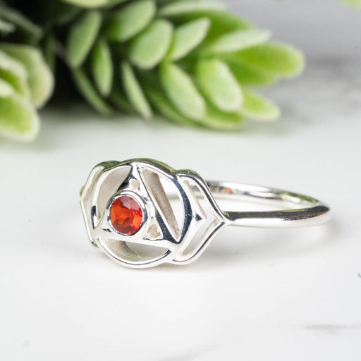 Carnelian Ring 2.5mm Size 8 - InnerVision Crystals