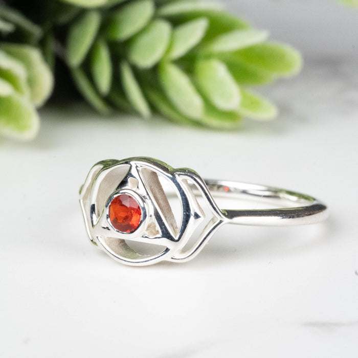 Carnelian Ring 2.5mm Size 8 - InnerVision Crystals