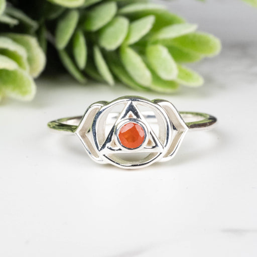 Carnelian Ring 2.5mm Size 9 - InnerVision Crystals
