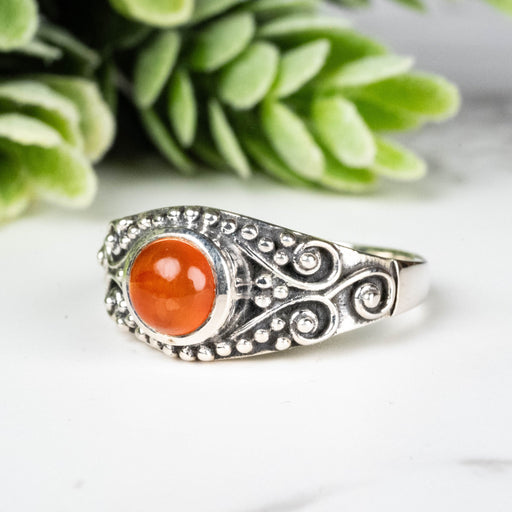 Carnelian Ring 5.5mm Size 8 - InnerVision Crystals