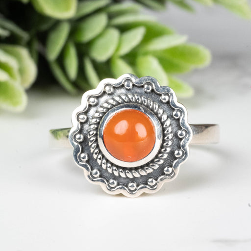 Carnelian Ring 5.5mm Size 9 - InnerVision Crystals
