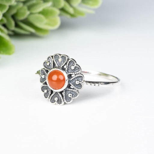 Carnelian Ring 5mm Size 10 - InnerVision Crystals