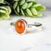 Carnelian Ring 8x6mm Size 7 - InnerVision Crystals