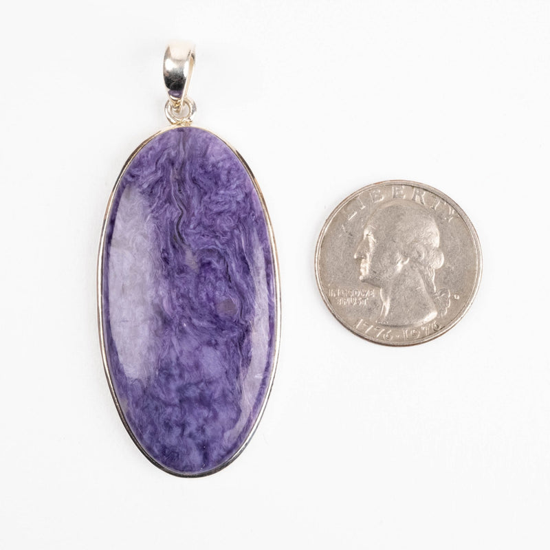 Charoite Pendant 14.58 g 63x26mm - InnerVision Crystals