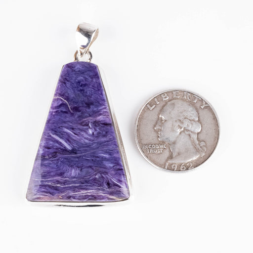 Charoite Pendant 15.17 g 52x29mm - InnerVision Crystals