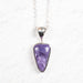 Charoite Pendant 19mm + 18" Adjustable Chain .925 Silver - InnerVision Crystals