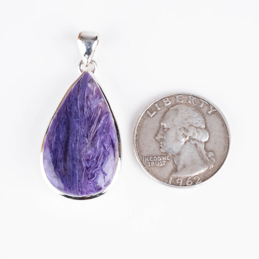 Charoite Pendant 8.57 g 42x19mm - InnerVision Crystals