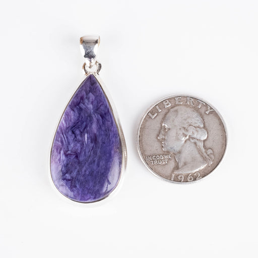 Charoite Pendant 9.49 g 46x20mm - InnerVision Crystals